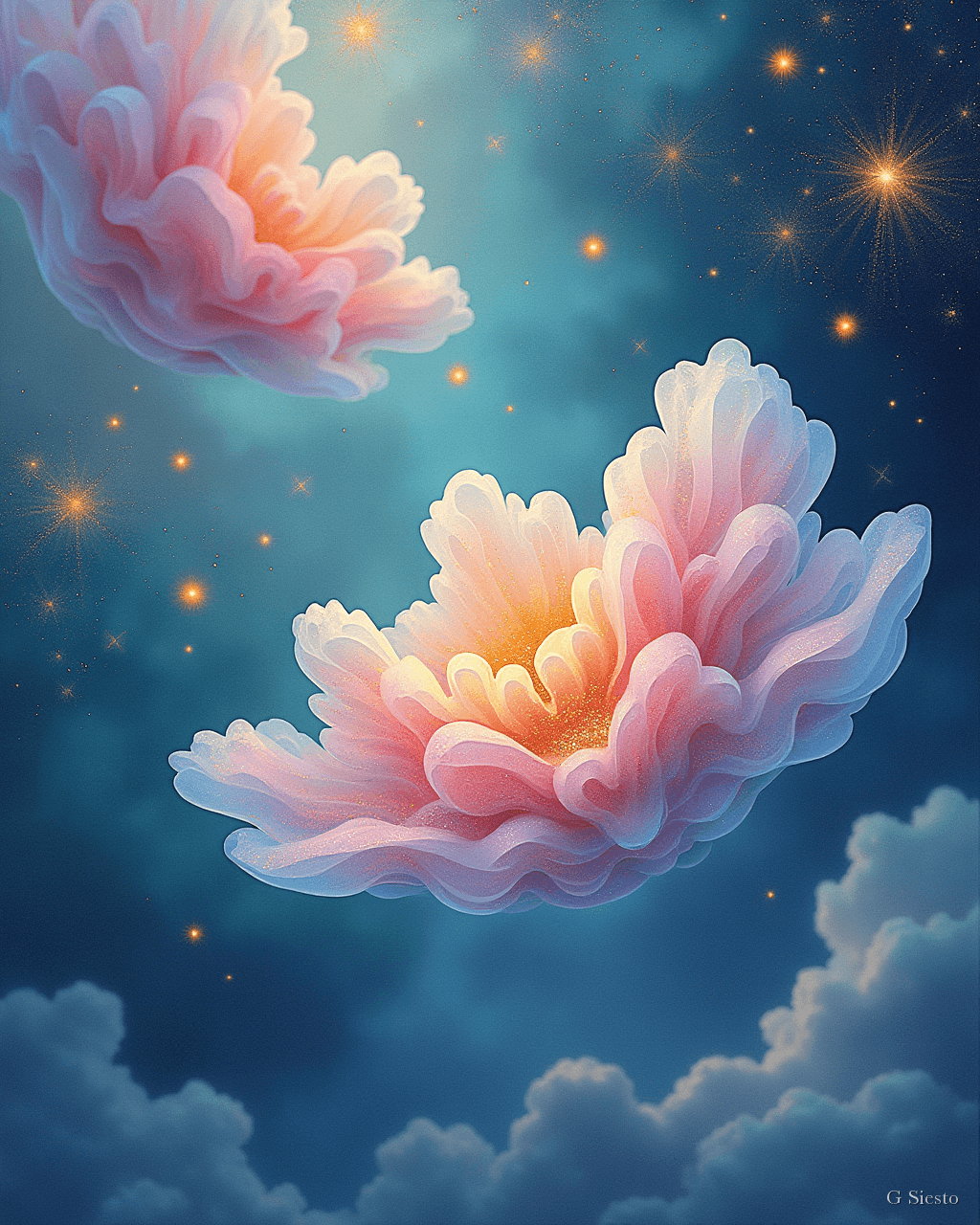 Ethereal Flight Through Prismatic Night